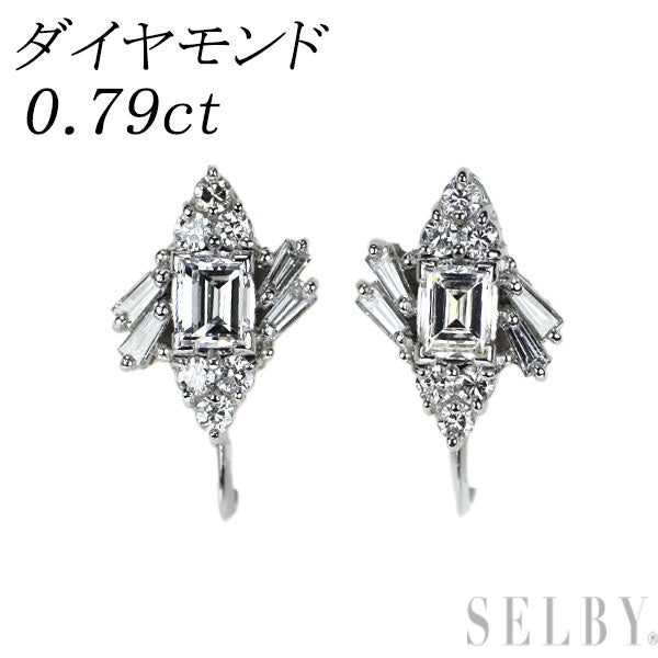 Pt900 ダイヤモンド イヤリング 0.79ct