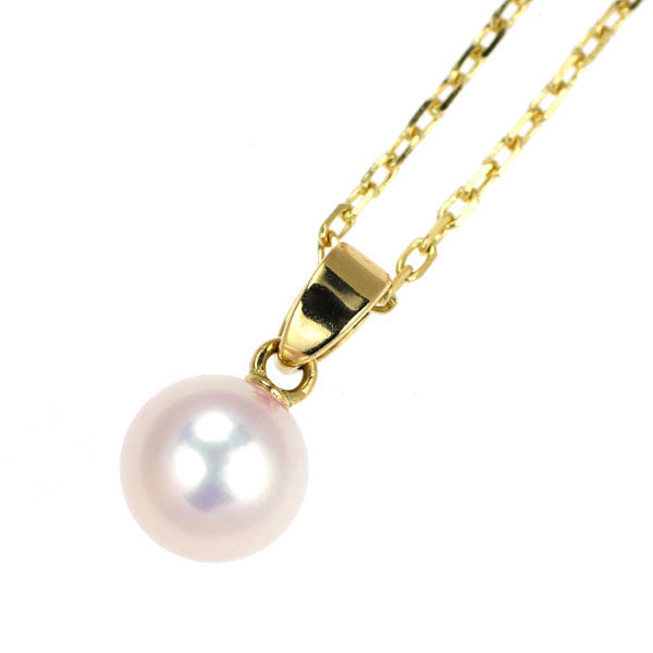 ミキモト K18YG アコヤ 真珠 ペンダントネックレス 径約6.7mm