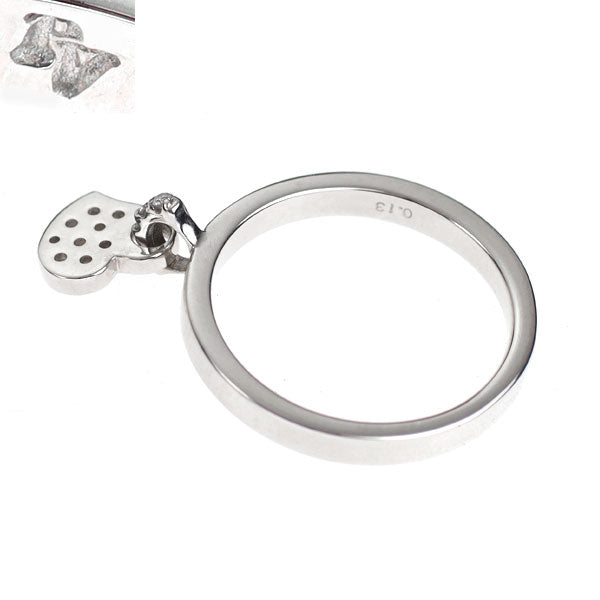 ポンテヴェキオ K18WG ダイヤモンド リング 0.13ct ハート