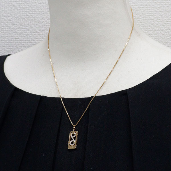 セリーヌ K18YG ダイヤモンド ペンダントネックレス 0.22ct