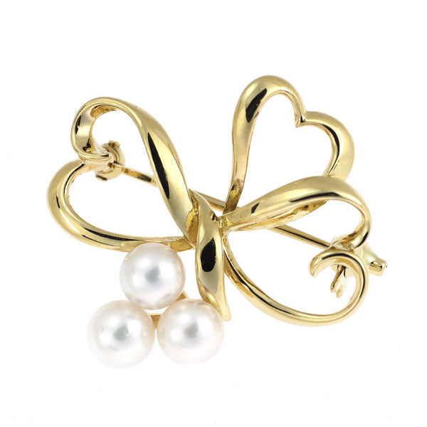 ミキモト K18YG アコヤ 真珠 ブローチ 径約5.1-5.4mm