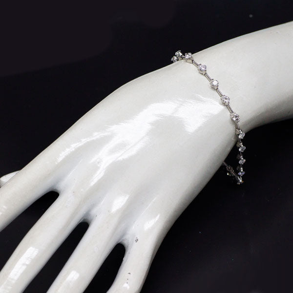 DTC K18WG ダイヤモンド ブレスレット 2.50ct LINE