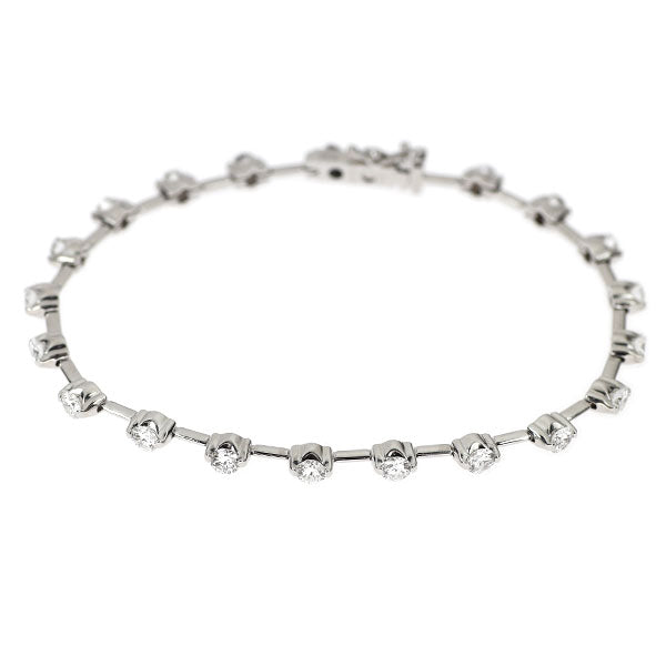 DTC K18WG ダイヤモンド ブレスレット 2.50ct LINE