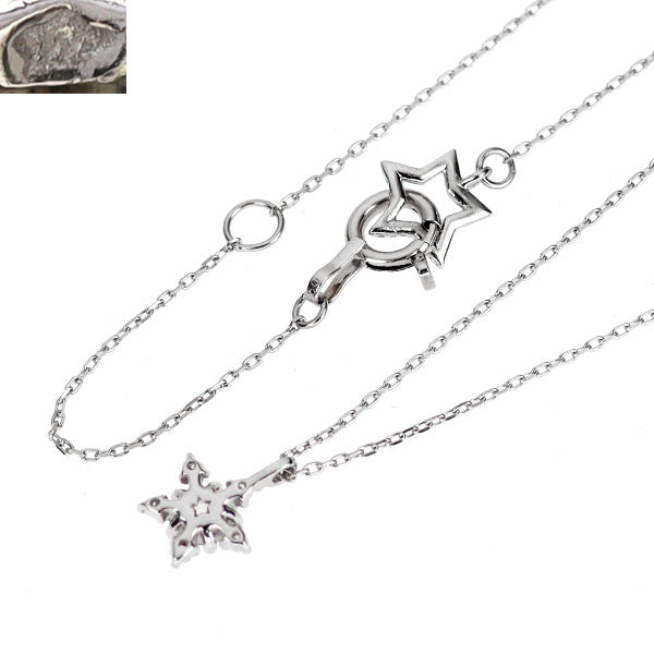 wish upon a star Pt900/ Pt850 ダイヤモンド ペンダントネックレス 0.095ct D0.02ct