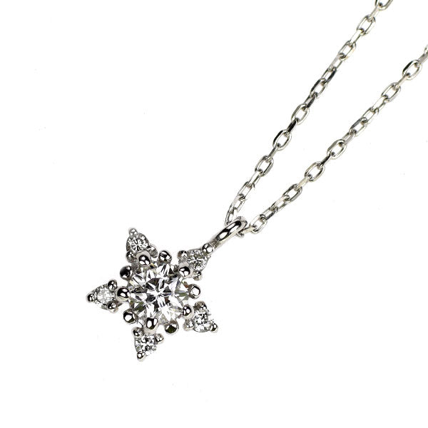 wish upon a star Pt900/ Pt850 ダイヤモンド ペンダントネックレス 0.095ct D0.02ct