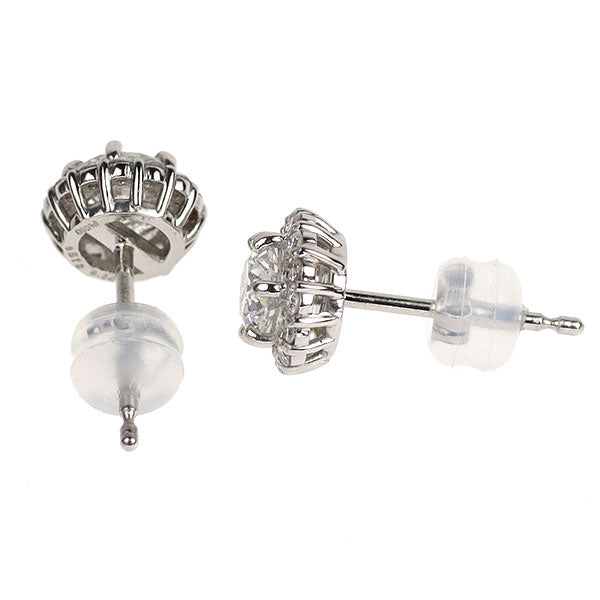 新品 Pt900 ダイヤモンド ピアス 1.015ct E/F SI1 3EXHC D0.24ct【エスコレ】