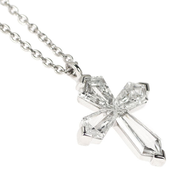 グラフ K18WG ダイヤモンド ペンダントネックレス トラぺゾイド 《セルビー銀座店》【中古】