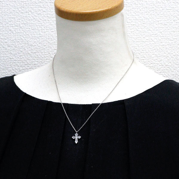 グラフ K18WG ダイヤモンド ペンダントネックレス トラぺゾイド