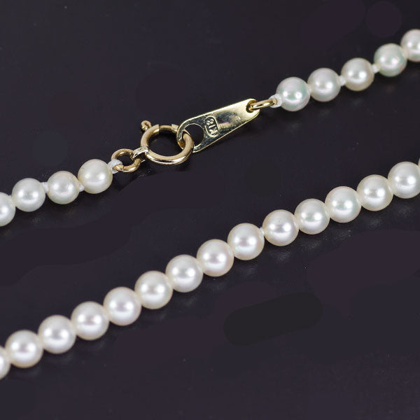 K18YG アコヤベビーパール ネックレス  径約 3.5-4.0mm 50cm