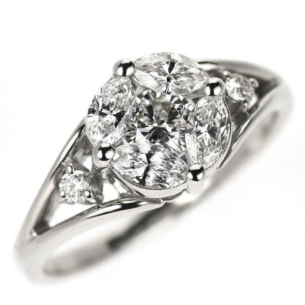 K18WG ダイヤモンド リング 0.882ct