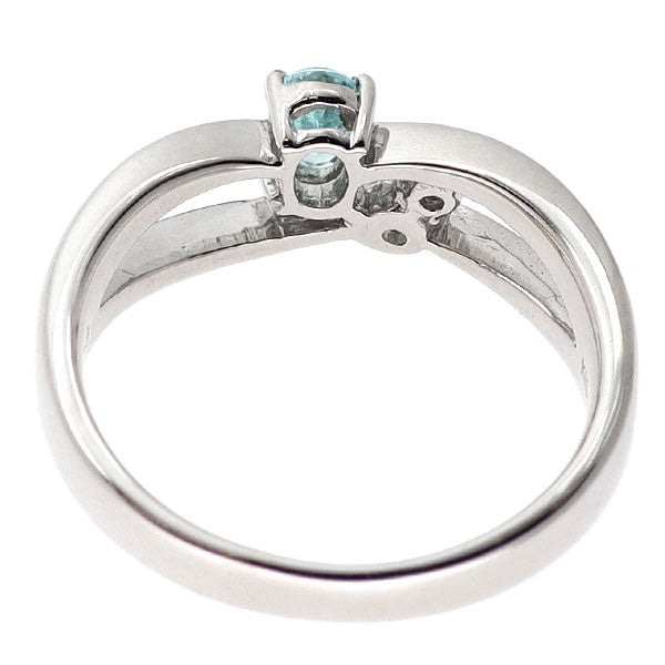 K18WG パライバトルマリン ダイヤモンド リング 0.23ct D0.08ct