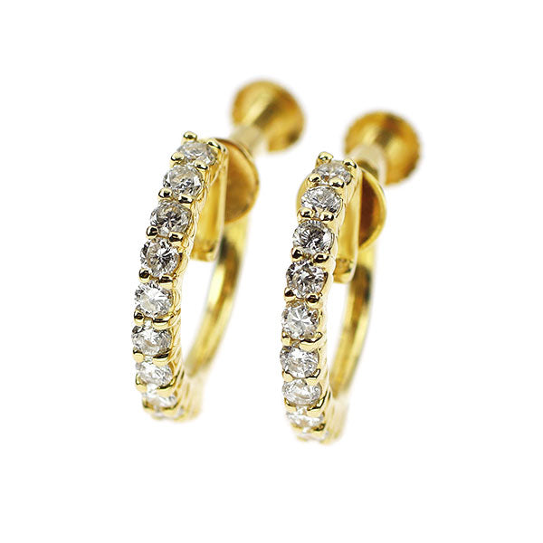K18YG ダイヤモンド イヤリング 0.32ct