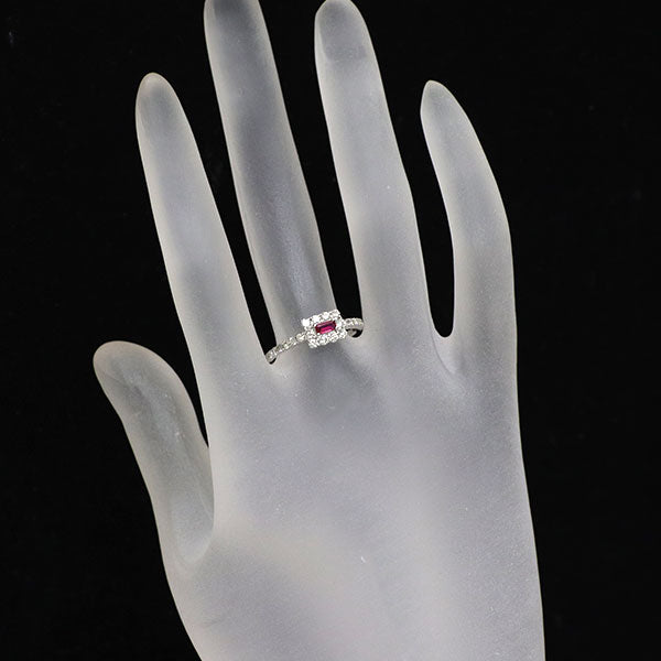 Pt900 ルビー ダイヤモンド リング 0.11ct D0.46ct — セルビー