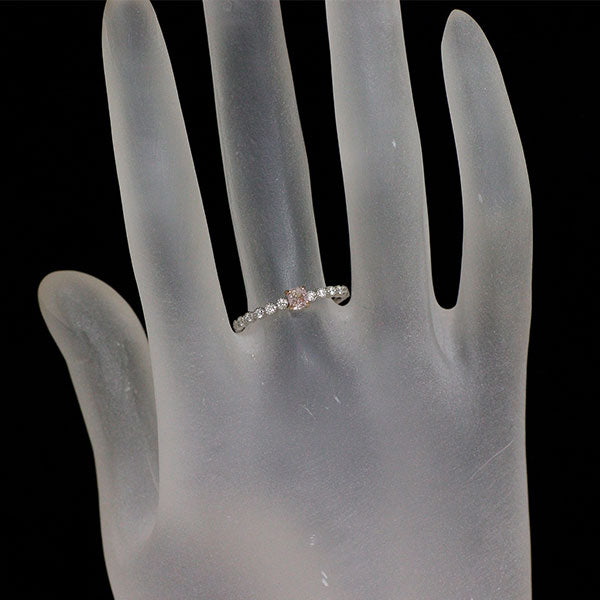 希少 Pt900/K18PG 天然ピンク ダイヤモンド  リング 0.222ct FLP SI2 D0.12ct