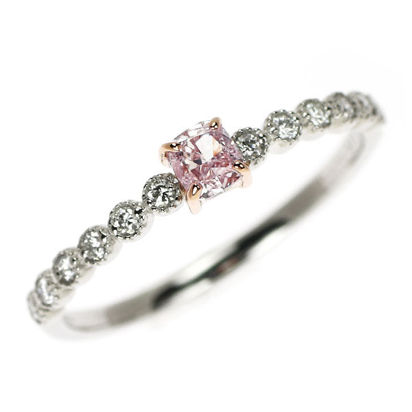 希少 Pt900/K18PG 天然ピンク ダイヤモンド  リング 0.222ct FLP SI2 D0.12ct