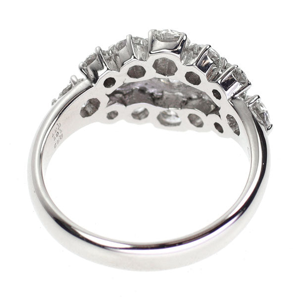K18WG オクタゴナル ダイヤモンド  リング 0.43ct D1.68ct