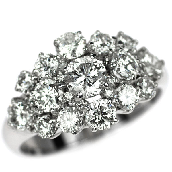 K18WG オクタゴナル ダイヤモンド  リング 0.43ct D1.68ct
