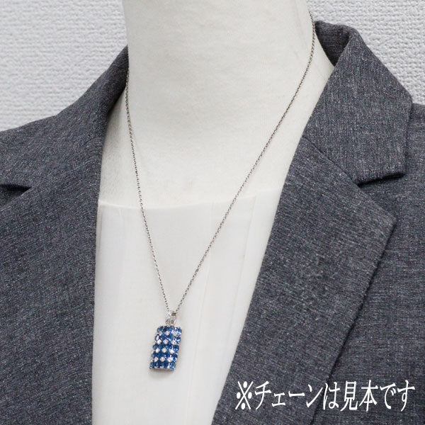 K18WG サンタマリア アクアマリン ダイヤモンド ペンダントトップ 3.95ct D0.62ct