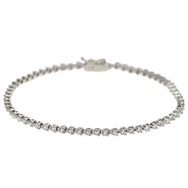 K18WG ダイヤモンド ブレスレット 2.14ct テニス