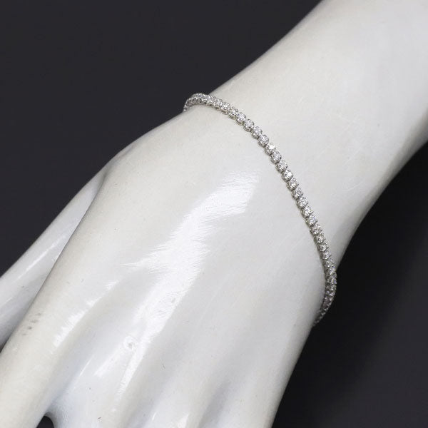 K18WG ダイヤモンド ブレスレット 1.02ct テニス