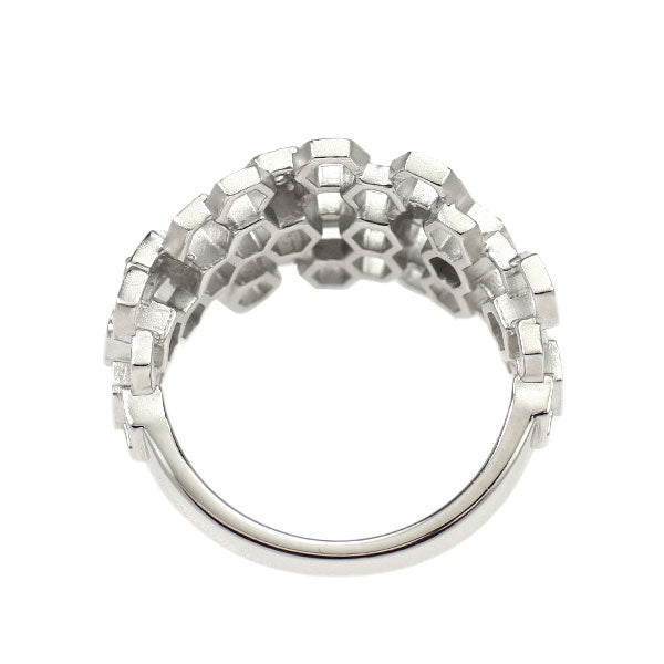 K18WG ダイヤモンド リング 0.07ct ハニカムデザイン