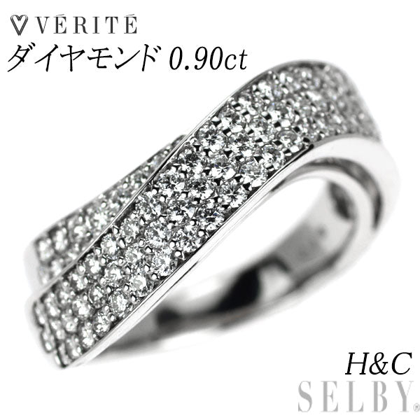 ベリテ K18WG H&C ダイヤモンド リング 0.90ct パヴェ