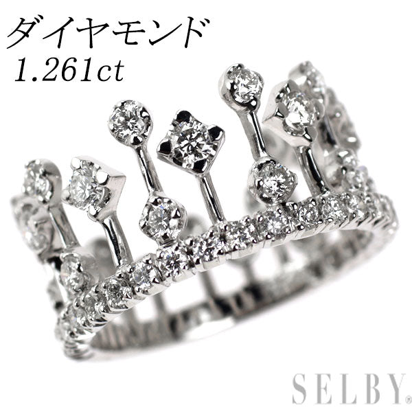 K18WG diamond ring 1.261ct