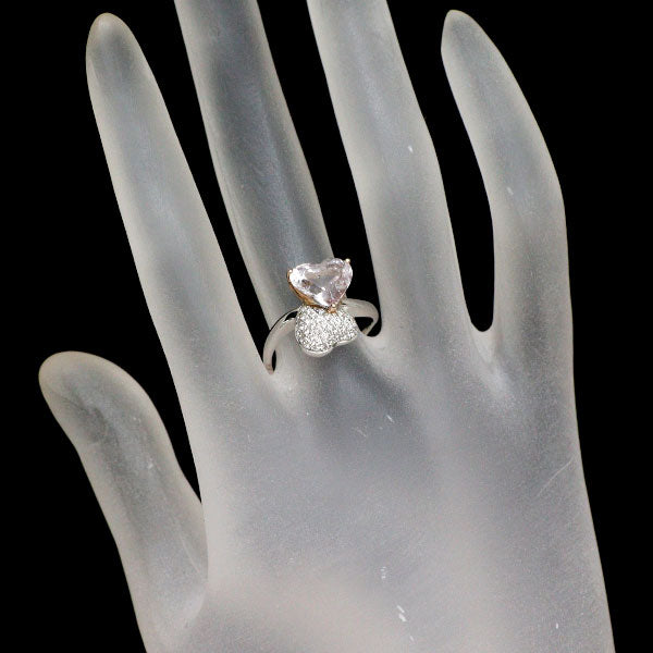 K18WG/PG ハートシェイプ モルガナイト ダイヤモンド リング 2.20ct D0.24ct