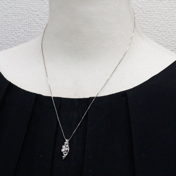 K18WG ダイヤモンド ペンダントネックレス 0.53ct