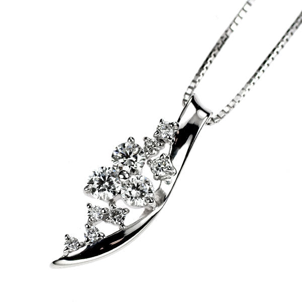 K18WG ダイヤモンド ペンダントネックレス 0.53ct
