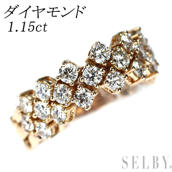K18PG ダイヤモンド リング 1.15ct