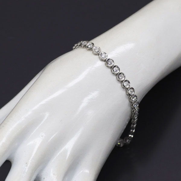 Pt850 ダイヤモンド テニス ブレスレット 3.12ct