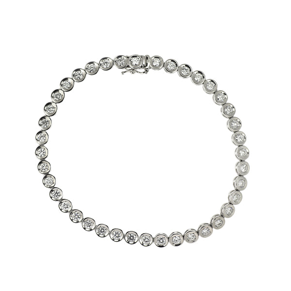 Pt850 ダイヤモンド テニス ブレスレット 3.12ct