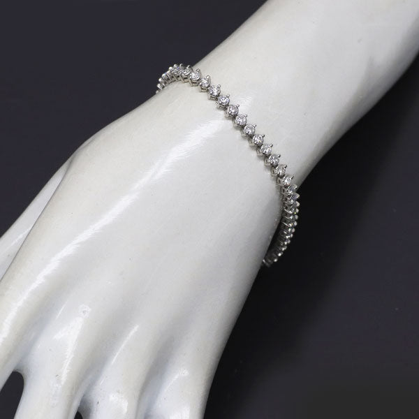 Pt850 ダイヤモンド テニス ブレスレット 3.00ct