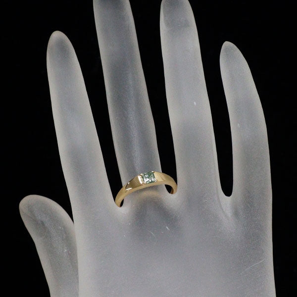 K18YG トリートグリーン ダイヤモンド リング 0.374ct