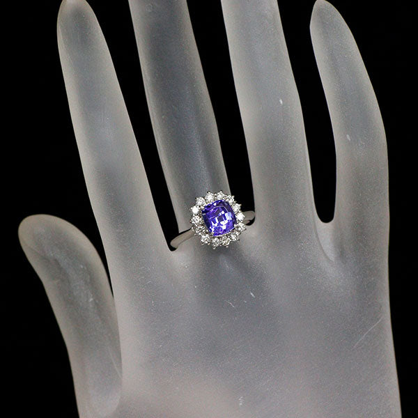 Pt900 タンザナイト ダイヤモンド リング 2.23ct D0.47ct