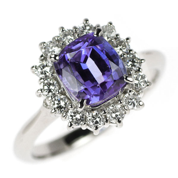 Pt900 タンザナイト ダイヤモンド リング 2.23ct D0.47ct