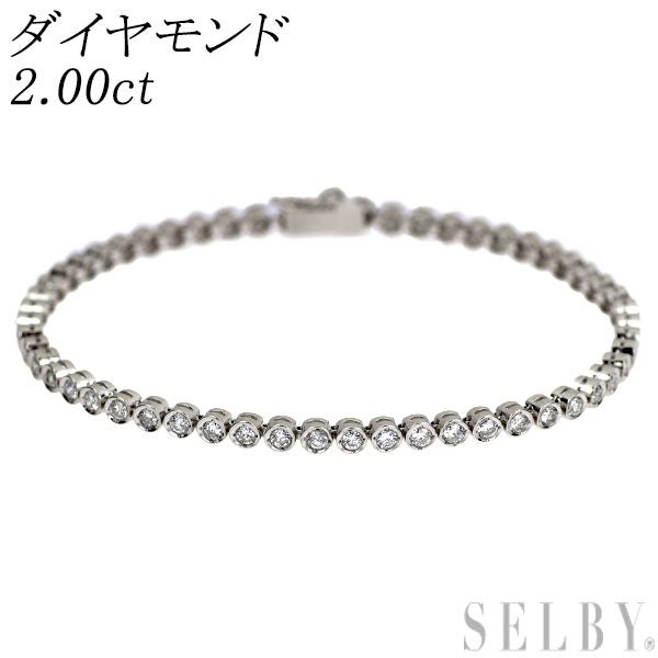 Pt900 ダイヤモンド ブレスレット 2.00ct テニス