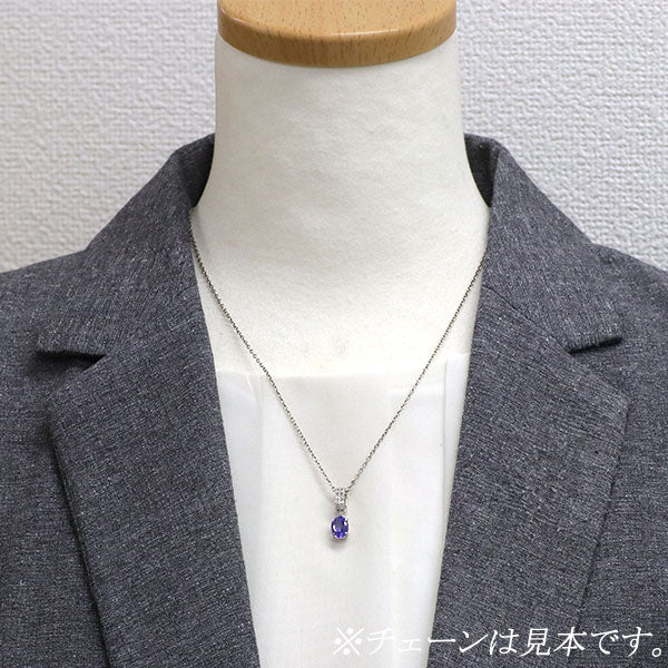 ジュエリーマキk18WGタンザナイトダイヤモンドペンダントトップ K18WG タンザナイト ダイヤモンド ペンダントトップ 1.31ct D0.10ct