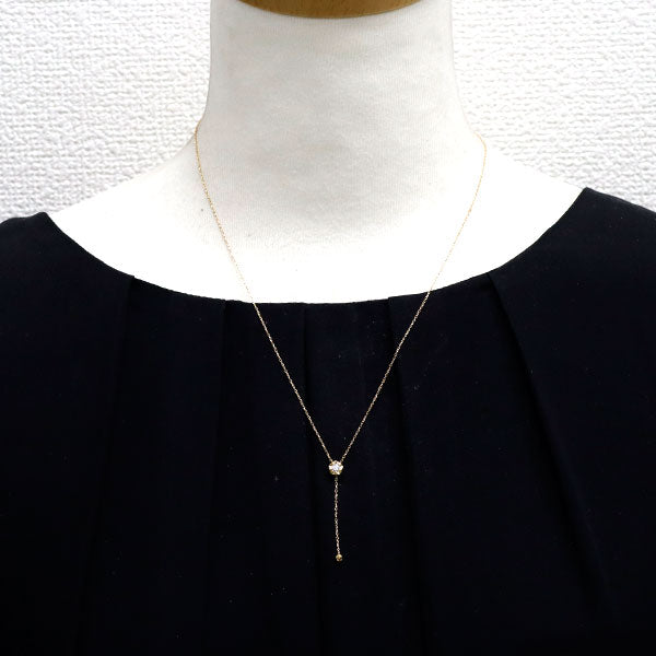 フォーエバーマーク K18YG ダイヤモンド ペンダントネックレス 0.102ct スライドYデザイン