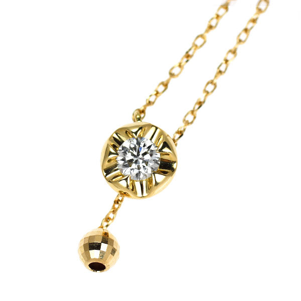 フォーエバーマーク K18YG ダイヤモンド ペンダントネックレス 0.102ct スライドYデザイン