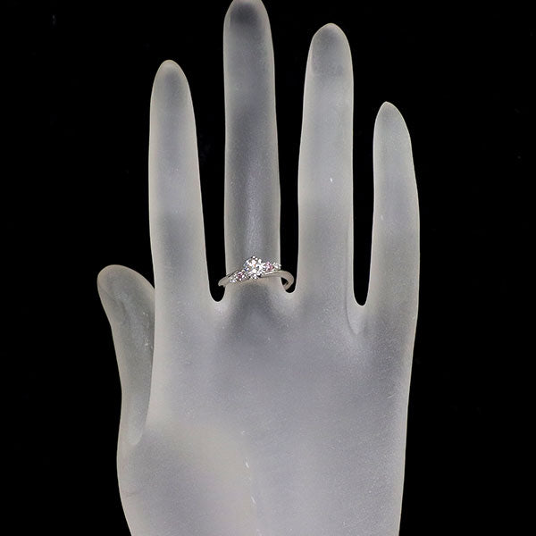 Pt900 ダイヤモンド リング 0.537ct F VS1 3EXHC D0.095ct