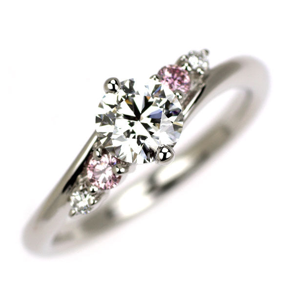 Pt900 ダイヤモンド リング 0.537ct F VS1 3EXHC D0.095ct