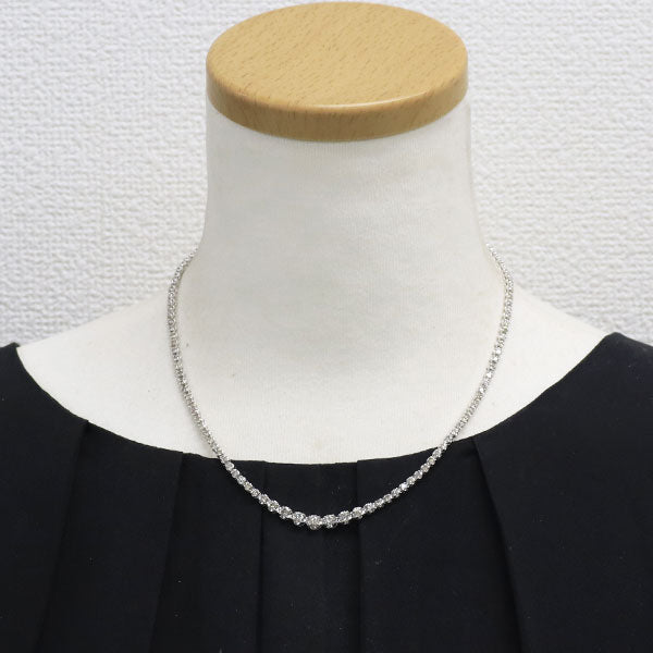K18WG ダイヤモンド ネックレス 5.00ct テニス