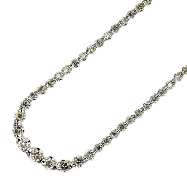 K18WG ダイヤモンド ネックレス 5.00ct テニス