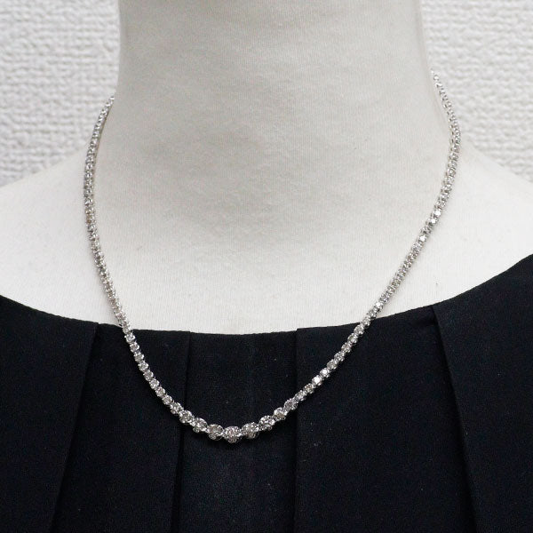 K18WG ダイヤモンド ネックレス 5.00ct テニス
