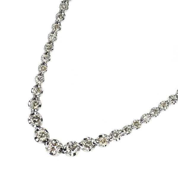 K18WG ダイヤモンド ネックレス 5.00ct テニス