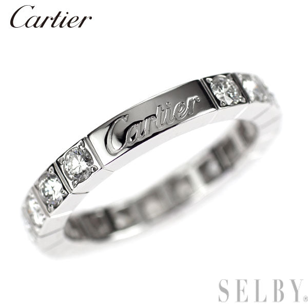 Cartier カルティエ　ダイヤ入り　ラニエール　リング カルティエ K18WG ダイヤモンド リング ラニエール フルダイヤ 50号