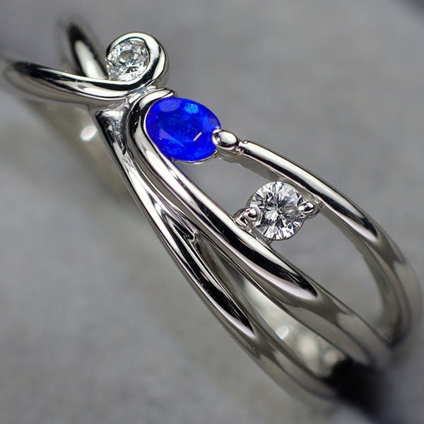 希少 Pt900 アウイナイト ダイヤモンド リング 0.09ct D0.09ct