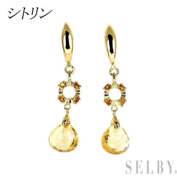 K18YG シトリン ピアス